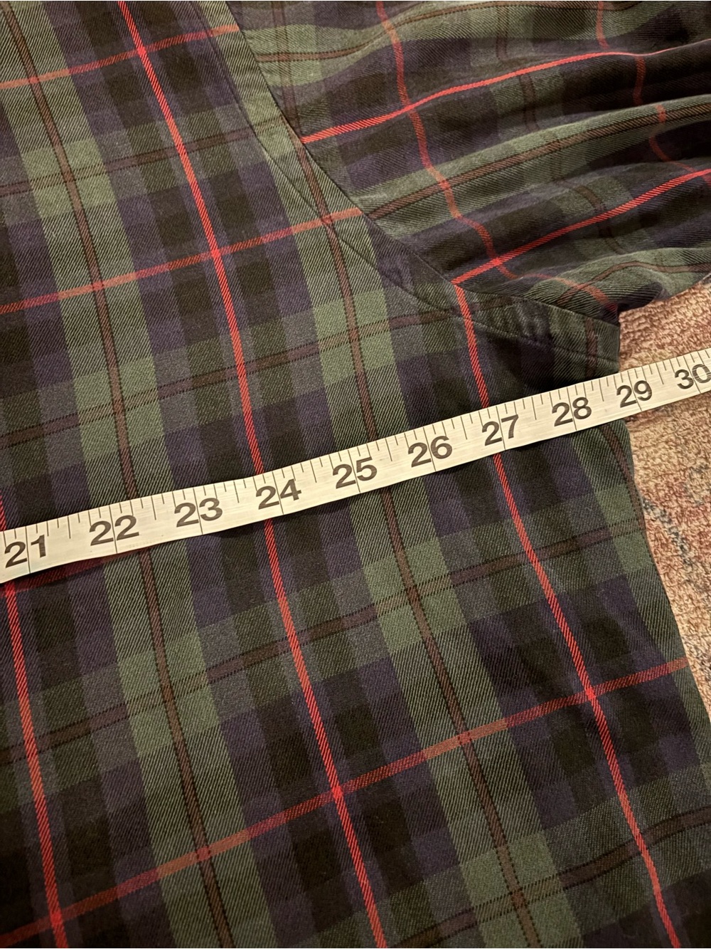 Ralph Lauren Dark Green and Purple Plaid Button-Down Shirt - Picture 4 of 9